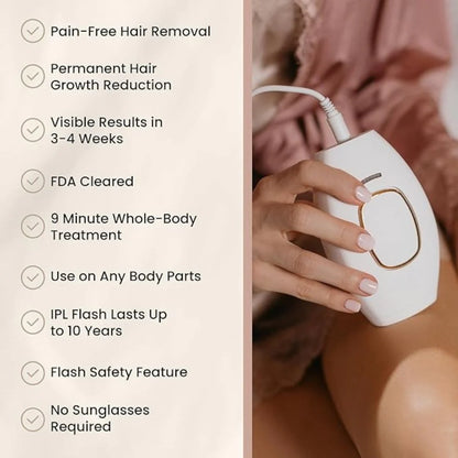 Deji's IPL Laser Hair Removal Handset for Face & Body | 1 Year Warranty